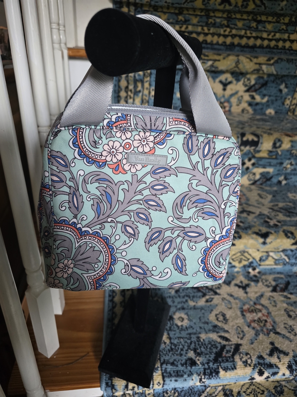 Vera Bradley Mint Paisley Lunch Small Tote